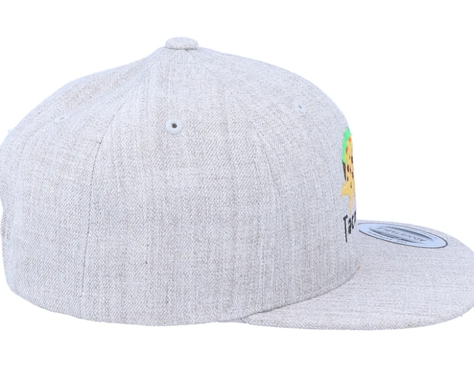Kids Tacosaurus Dino Heather Grey Snapback - Kiddo Cap