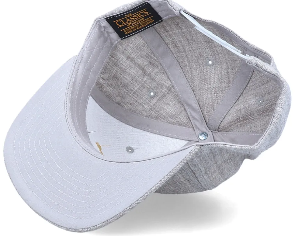 Kids Tacosaurus Dino Heather Grey Snapback - Kiddo Cap