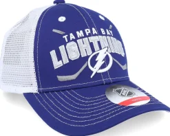 Kids Tampa Bay Lightning Lockup Meshback Blue/White Trucker - Outerstuff