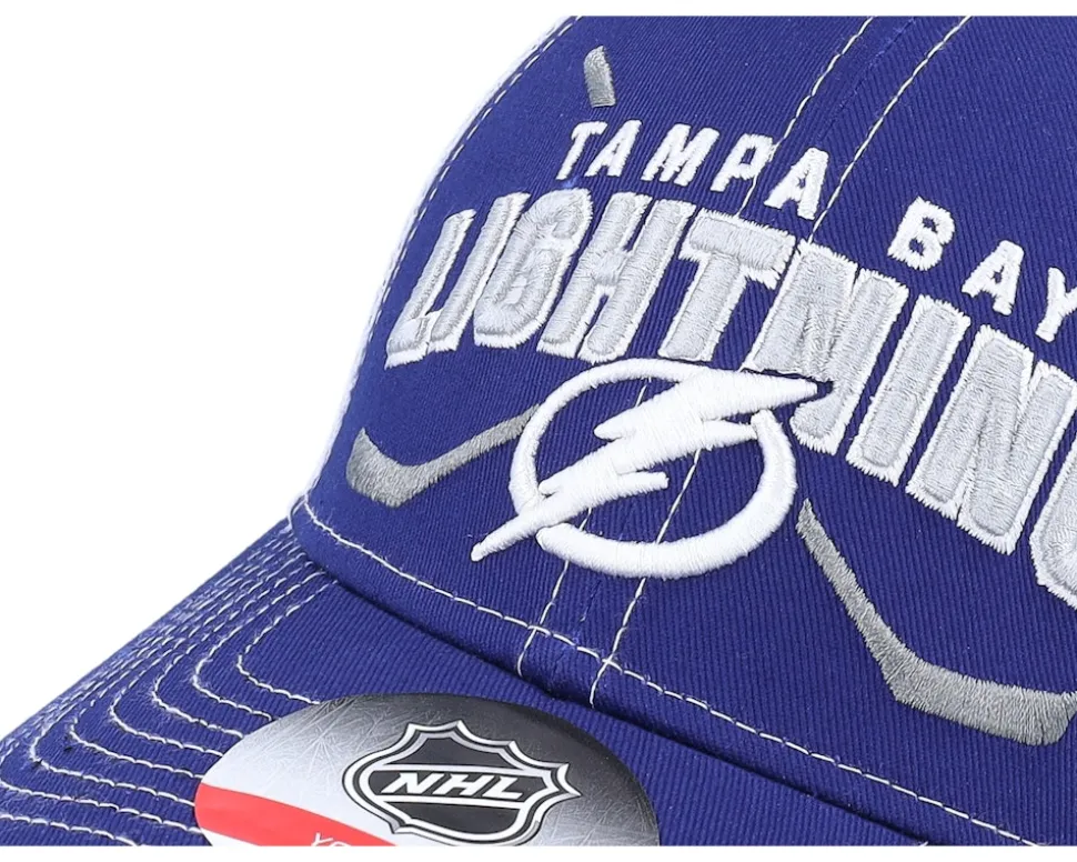 Kids Tampa Bay Lightning Lockup Meshback Blue/White Trucker - Outerstuff