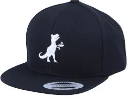 Kids Tea Rex Black Snapback - Kiddo Cap