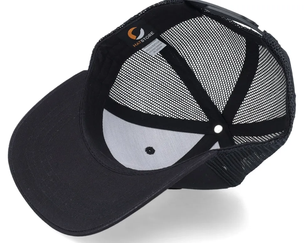 Kids Teddy Bear Action Patch Black Trucker - Kiddo Cap