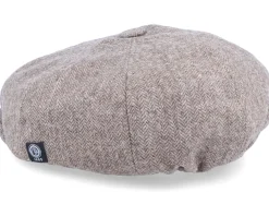 Kids Theodor Jr. Herringbone Brown Flat Cap - CTH Ericson