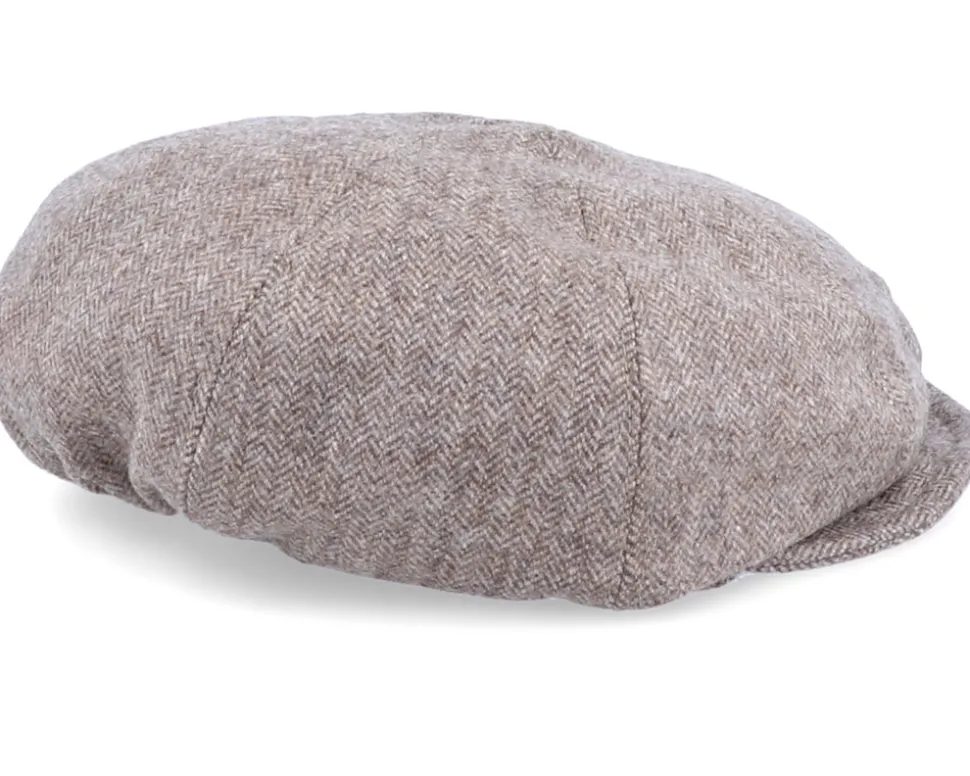 Kids Theodor Jr. Herringbone Brown Flat Cap - CTH Ericson