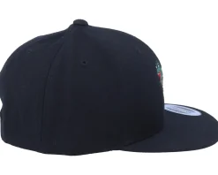 Kids Thug Life T-Rex Applique Black Snapback - Kiddo Cap