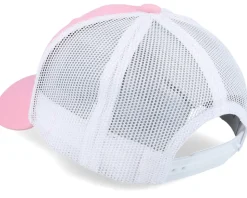 Kids Tiger On Clouds Patch Pink/White Trucker - Kiddo Cap