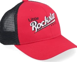 Kids Toddler Little Rockstar Scarlet/Black Trucker - Kiddo Cap