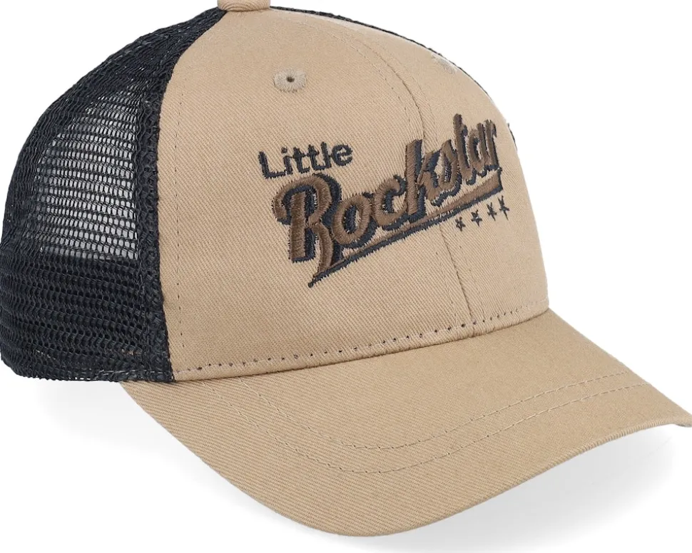 Kids Toddler Little Rockstar Caramel/Black Trucker - Kiddo Cap