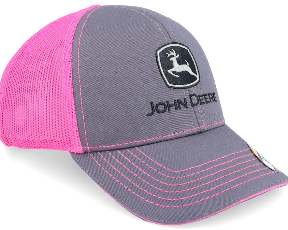 Kids Toddler Neon Charcoal/Pink Trucker - John Deere