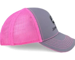 Kids Toddler Neon Charcoal/Pink Trucker - John Deere