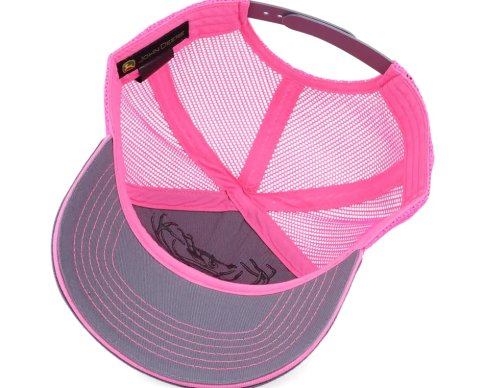 Kids Toddler Neon Charcoal/Pink Trucker - John Deere
