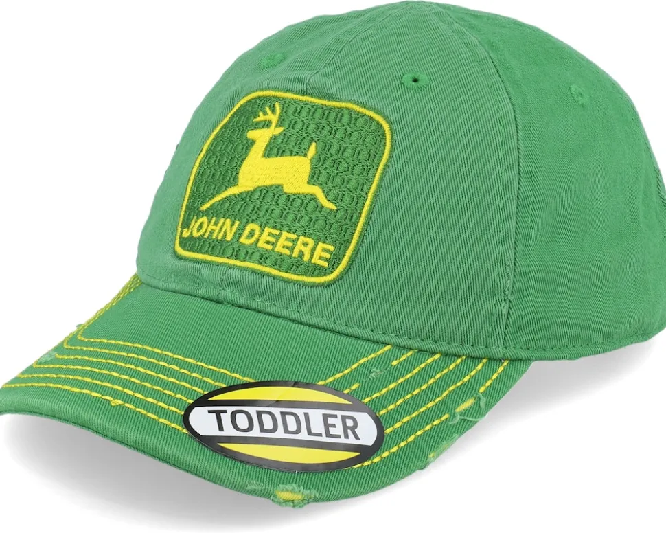 Kids Toddler Vintage Look Green Dad Cap - John Deere