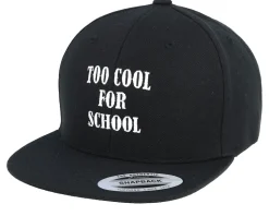 Kids Too Cool For School Black Snapback - Kiddo Cap