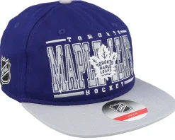 Kids Toronto Maple Leafs Logo Flatbrim Cap Blue/Grey Snapback - Outerstuff