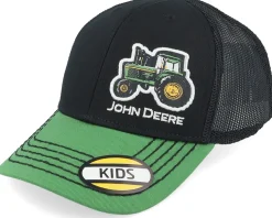 Kids Tractor Cap Black/Green Trucker - John Deere