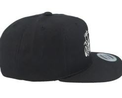 Kids Tractor Outline Black/Black Snapback - Kiddo Cap