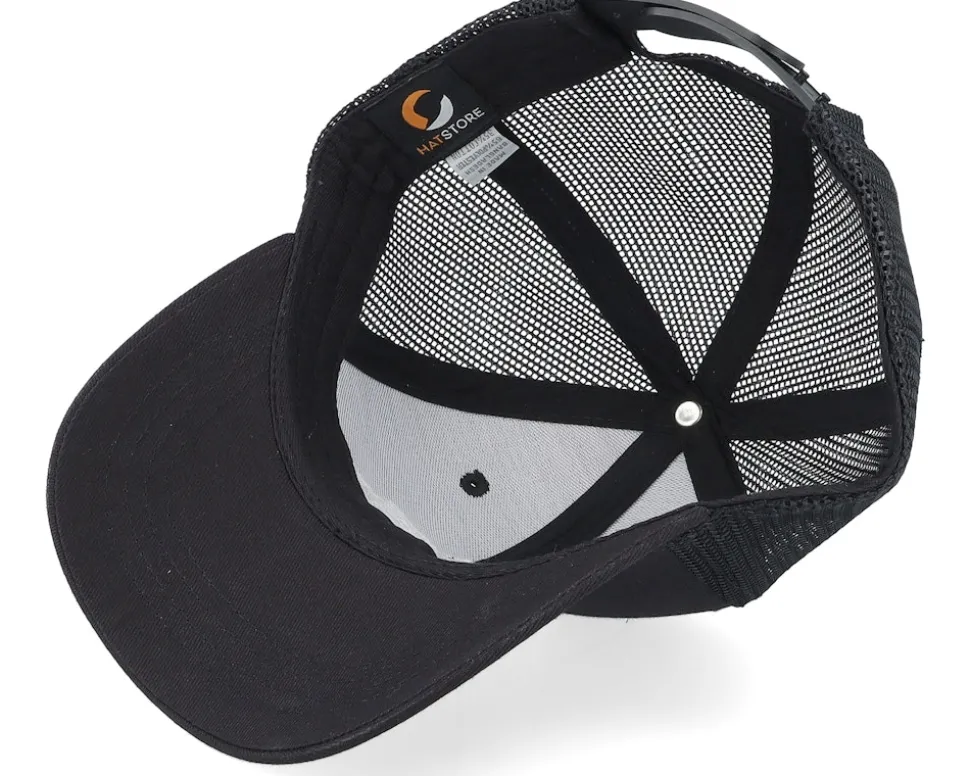 Kids Tractor Outline Black/Black Trucker - Kiddo Cap
