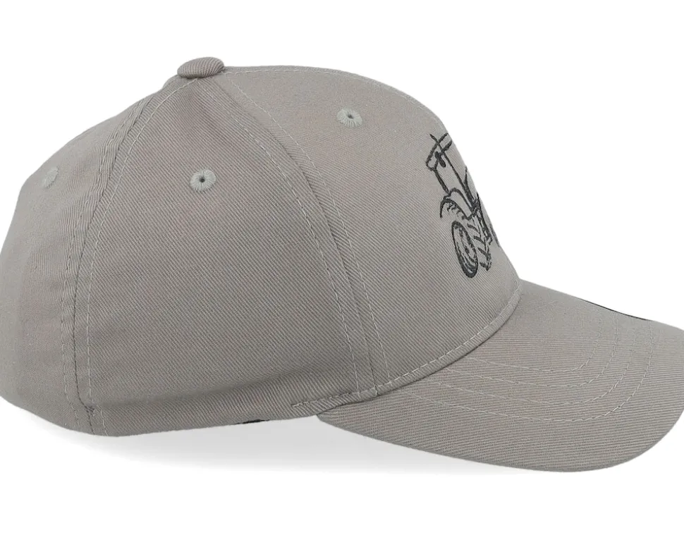 Kids Tractor Outline Wooly Combed Grey Flexfit - Kiddo Cap