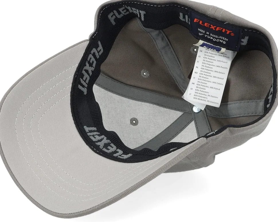 Kids Tractor Outline Wooly Combed Grey Flexfit - Kiddo Cap
