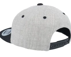 Kids T-rex Dino Brown Patch Heather Grey/Black Snapback - Kiddo Cap