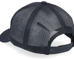 Kids T-rex Dino Brown Round Patch Black Trucker - Kiddo Cap