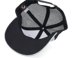 Kids T-rex Dino Heather Grey/Black Trucker - Kiddo Cap