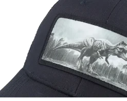 Kids T-rex Dino Patch Black Trucker - Kiddo Cap