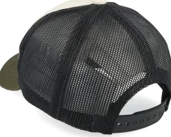 Kids T-rex Orange Patch Ivory/Black/Dark Mesh - Kiddo Cap