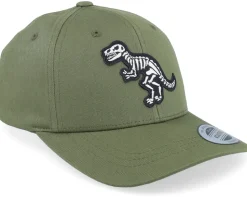 Kids T-rex Sceleton Patch Olive Adjustable - Kiddo Cap