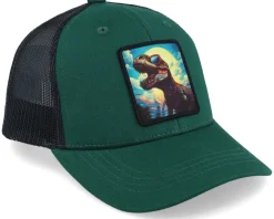 Kids T-rex With Sun Glasses Dark Forest/Black - Kiddo Cap
