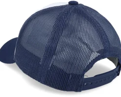 Kids T-rex With Sun Glasses White/Navy Trucker - Kiddo Cap