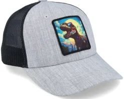 Kids T-rex With Sun Glasses Heather Grey/Black - Kiddo Cap