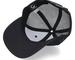 Kids T-rex With Sun Glasses Patch Black Trucker - Kiddo Cap