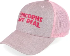Kids Unicorns Are Real Pink Glitter/Pink Trucker - Unicorns