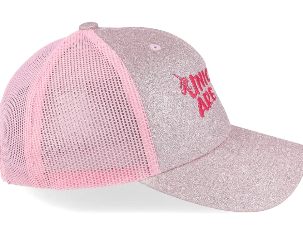 Kids Unicorns Are Real Pink Glitter/Pink Trucker - Unicorns