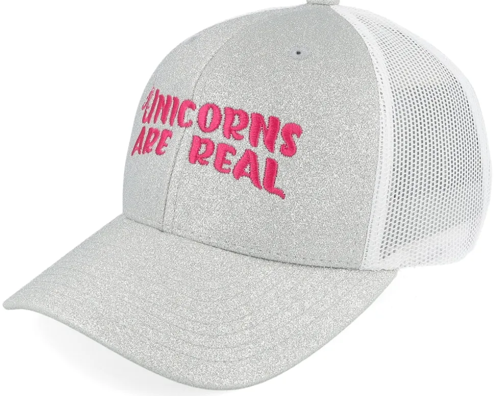 Kids Unicorns Are Real Pink Glitter/Pink Trucker - Unicorns