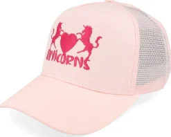 Kids Unicorns Heart Pastel Pink/Pastel Pink A-Frame Trucker - Unicorns