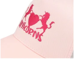 Kids Unicorns Heart Pastel Pink/Pastel Pink A-Frame Trucker - Unicorns