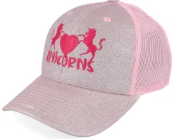 Kids Unicorns Heart Pink Glitter/Pink Trucker - Unicorns