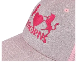 Kids Unicorns Heart Pink Glitter/Pink Trucker - Unicorns