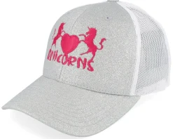 Kids Unicorns Heart Pink Glitter/Pink Trucker - Unicorns