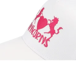 Kids Unicorns Heart White/White A-Frame Trucker - Unicorns