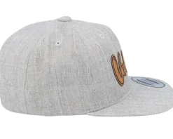 Kids Valter Engraved Patch Heather Grey Snapback - Kiddo Cap