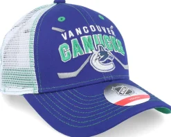 Kids Vancouver Canucks Lockup Meshback Blue/White Trucker - Outerstuff
