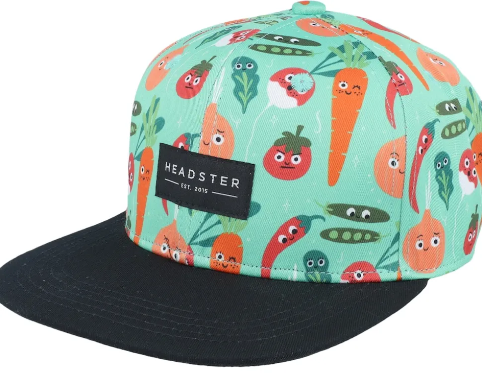 Kids Veggie Green Snapback - Headster