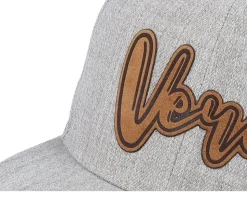 Kids Vera Engraved Patch Heather Grey Snapback - Kiddo Cap