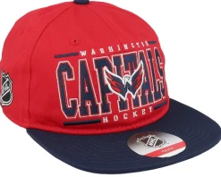 Kids Washington Capitals Logo Flatbrim Cap Red/Navy Snapback - Outerstuff