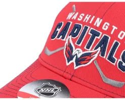 Kids Washington Capitals Lockup Meshback Red/White Trucker - Outerstuff