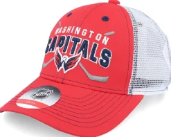 Kids Washington Capitals Lockup Meshback Red/White Trucker - Outerstuff