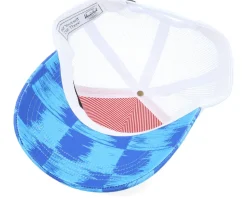 Kids Whaler Cap Check Yourself Dazzling Blue A-Frame Trucker - Herschel